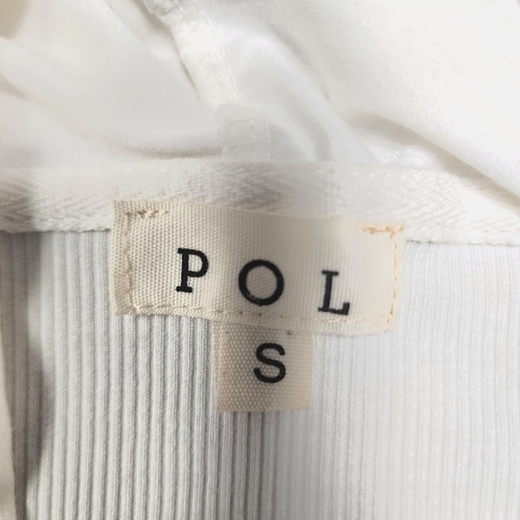 POL Hooded White Short Sleeve Relaxed Fit Boho Style Sweatshirt Size Small - Picture 12 of 15
